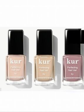Londontown Kur Set of 3 Perfecting Nail Veil Trio Neutrals 1-2-3 New Sealed